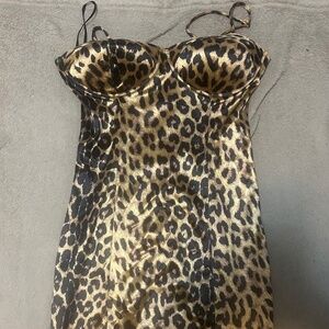 Formal Icon Leopard Corset Midi Dress - Leopard